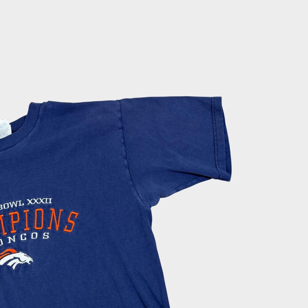 Vintage 90s Denver Broncos Super Bowl XXXII Champions T Shirt Fruit of the Loom - Picture 3 of 9